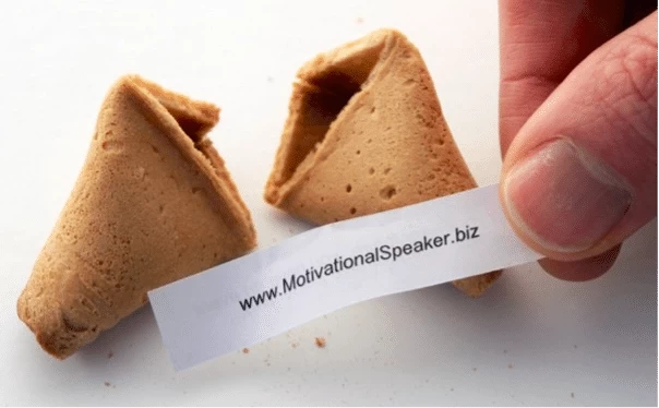 Fortune cookie business card