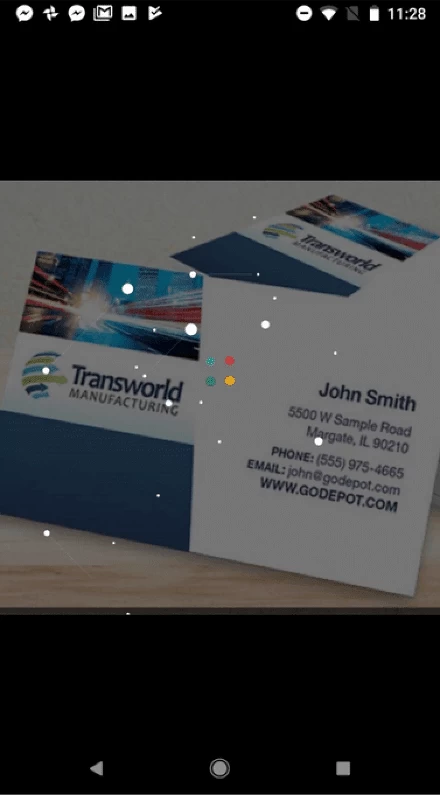 Scan your business card onto google contacts using Google Lens 